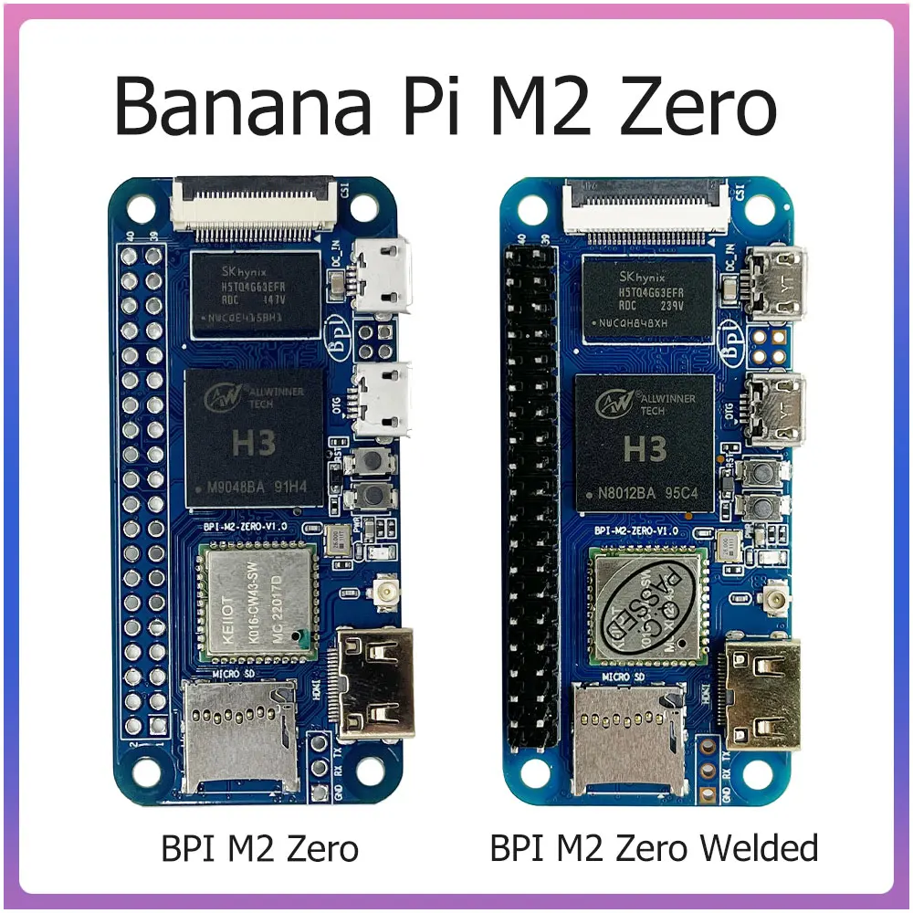 

Banana Pi M2 Zero BPI-M2 Zero Allwinner H3 того же размера, что и Raspberry Pi Zero 2 W