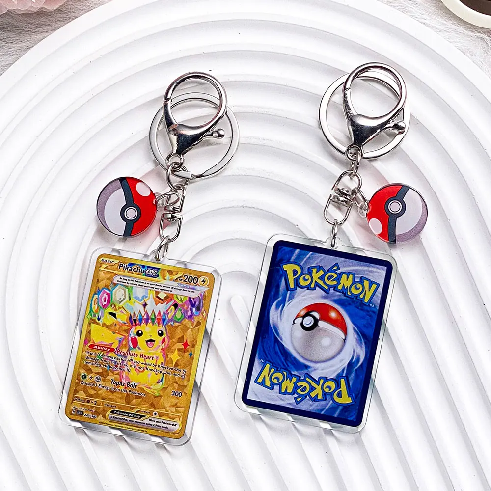 Pokémon-personages Pikachu Bulbasaur Jigglypuff Acryl sleutelhanger Tasbedels Accessoires Rugzakhanger Sleutelhouder Vriend Geschenken