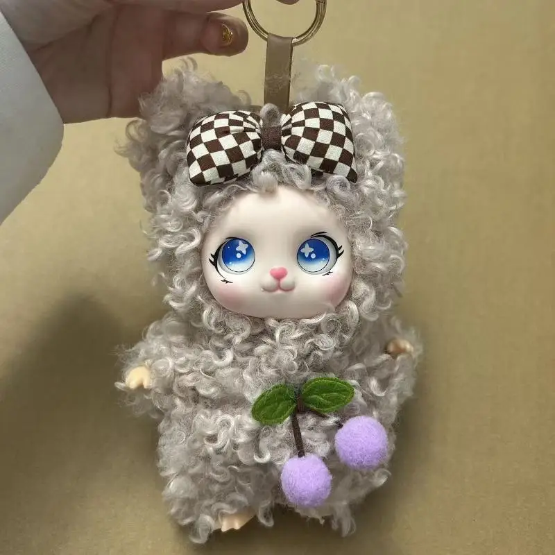 

Cute Bowknot Vinyl Face Plush Doll Pendant Keychain Backpack Hangings Decoration Gifts