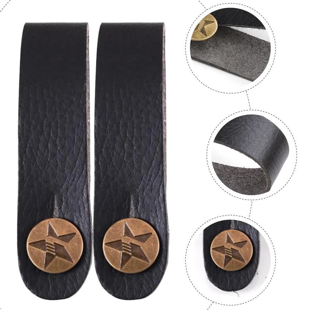 

4 Pcs Headband Strap Guitar Electric Padded Cool Bass Acoustic Accessories Pu Electronic Headstock