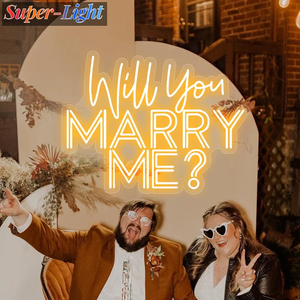 

Will You Marry Me Neon Sign Custom Bedroom Bar Wedding Engagement Party Home Wall Decoration Personalized Gift For Her