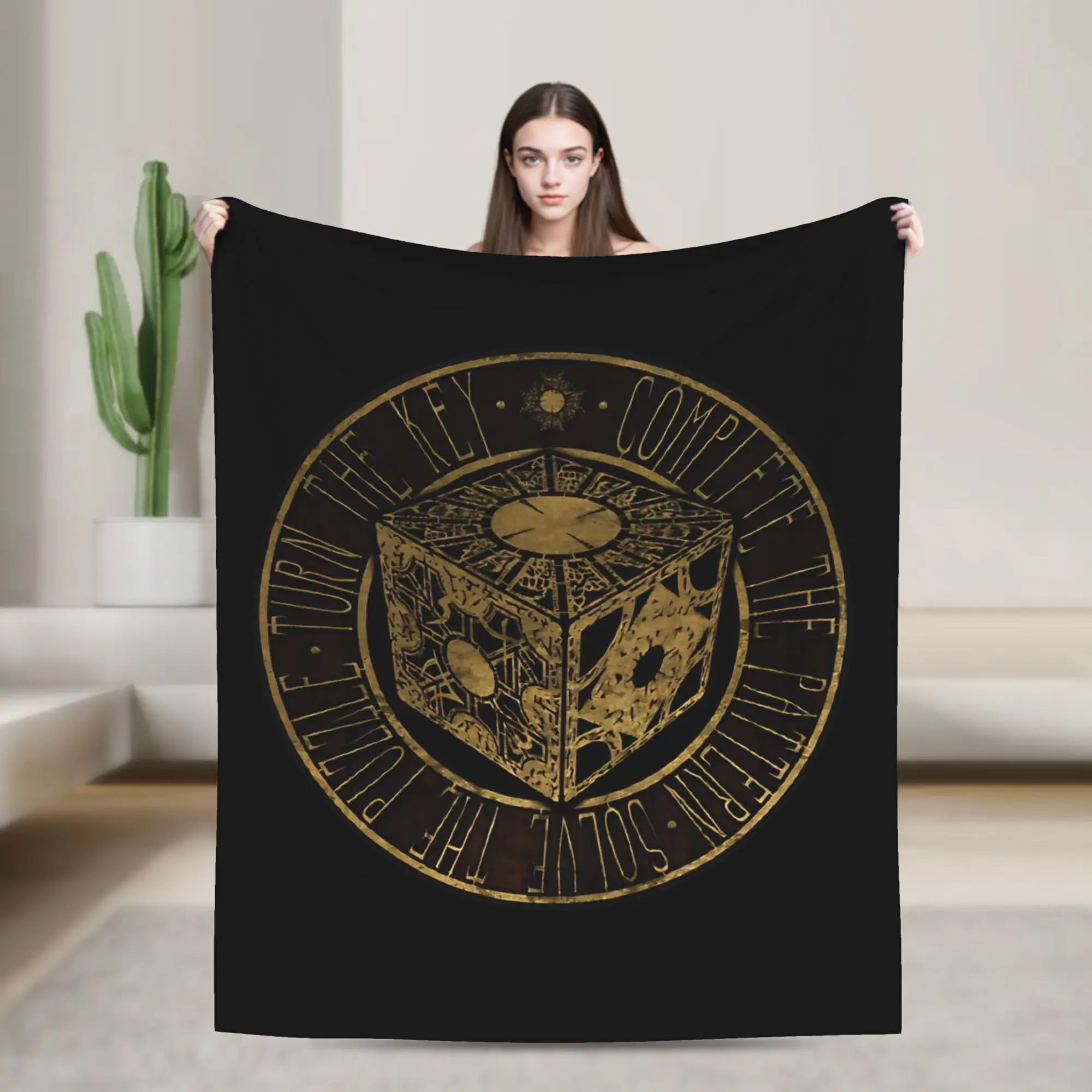 Horror Pinhead Movie Fleece Throw Blankets Hellraisers Blanket for Sofa Car Super Warm Bedspread
