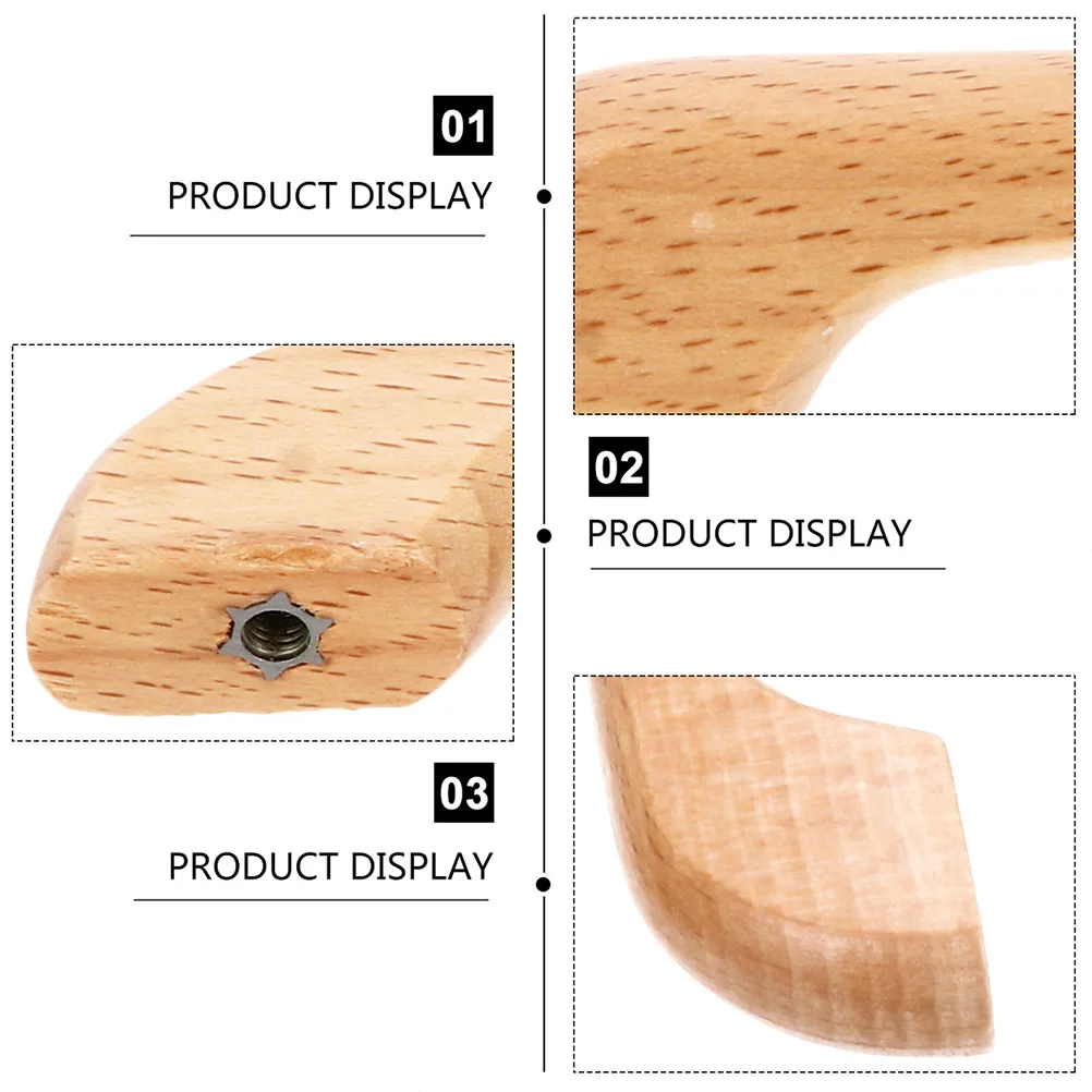 

8pcs Wooden Pull Handles 80Mm Cabinet Knobs For Drawer Wardrobe Cupboard Door Replacement Easy Install Wood Hardware Cabinet