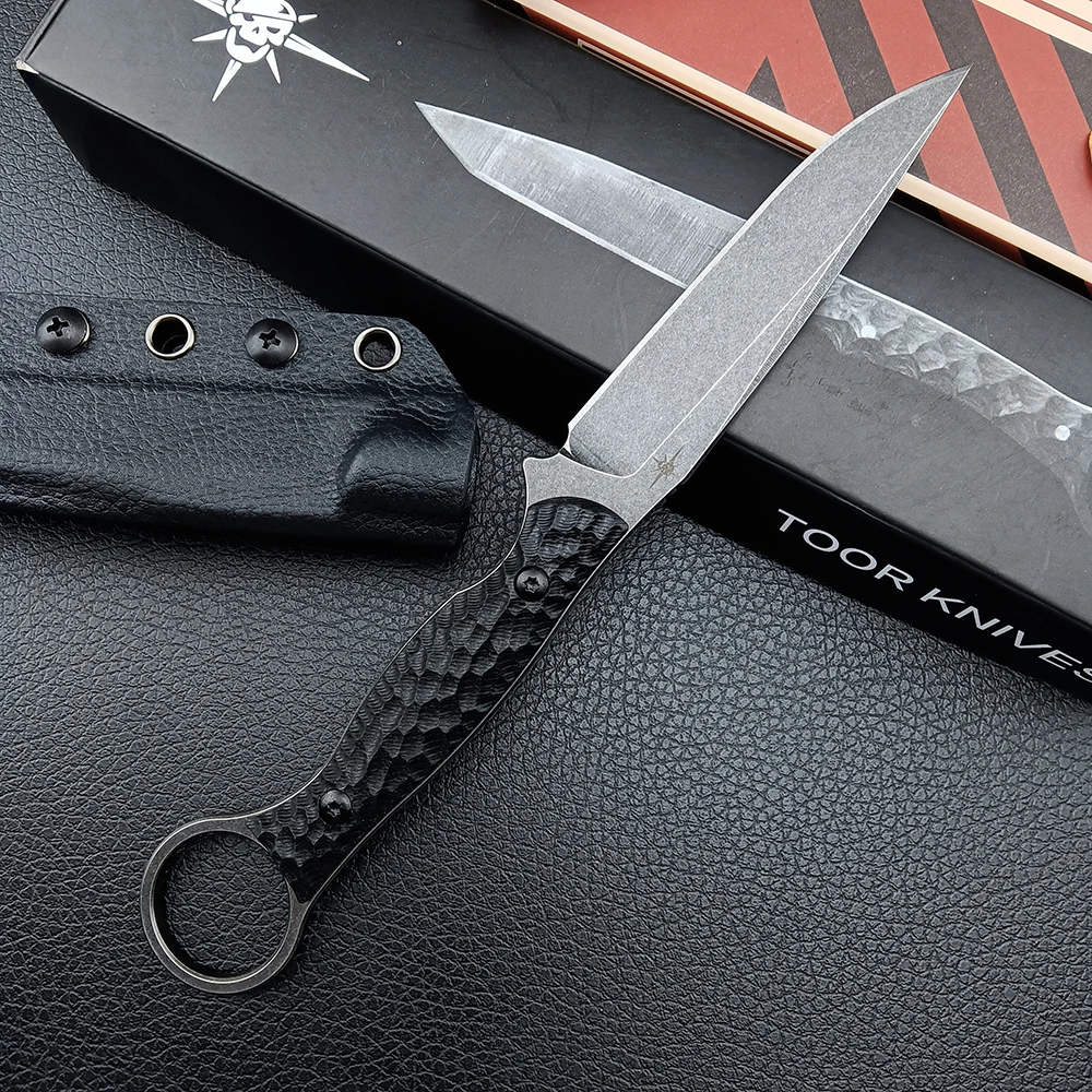 Fixed Blade TOOR Knives Portable 8Cr13Mov Blade Outdoor Pocket EDC Camping Utility Knife Jungle Adventure Backpacking G10 Handle
