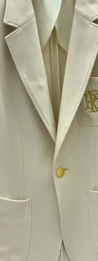 

Корейский дизайнерский двусторонний вязаный хлопковый пиджак с вышивкой в британском стиле для похудения, универсальный женский пиджак