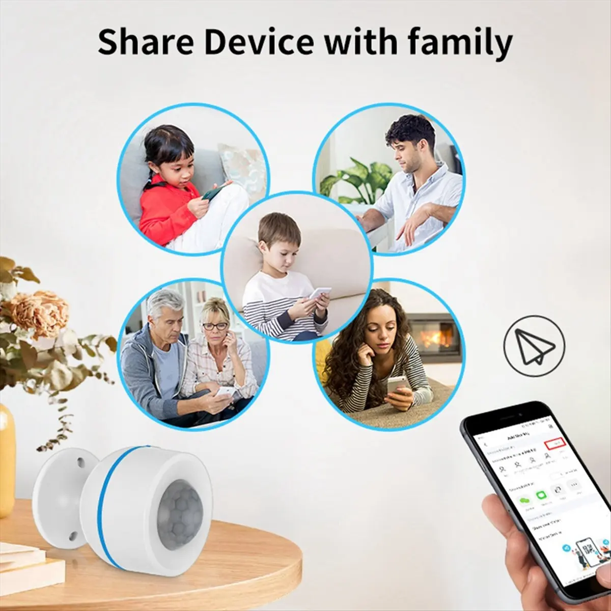 A14G Tuya Matter Thread PIR Motion Detector Wireless Human Body Infrared Detector Work with