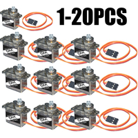 MG90S Servo Diymore 1/4/10/20 Pcs All Metal Gear 9g  Upgraded Version For Helicopter Plane Boat Car MG90 9G Trex 450 RC Robot