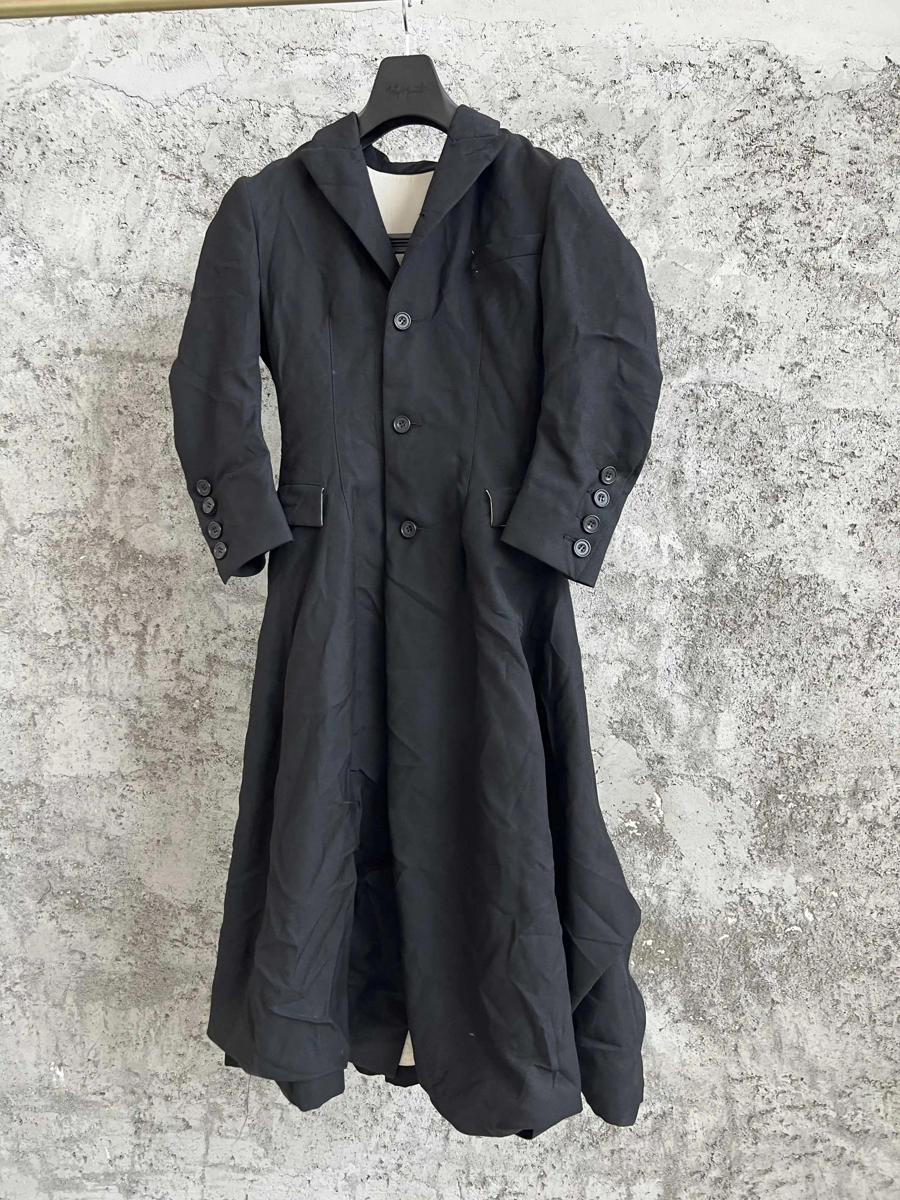 TOP-YAMAMOTO original Japanese-style wool coat that can be worn on both sides, windbreaker, overcoat and jacket for men
