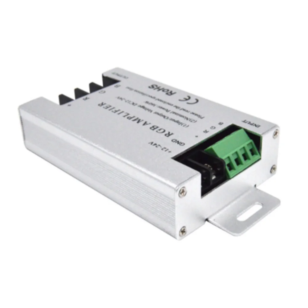 ตัวควบคุมแอมพลิฟายเออร์ LED 360วัตต์เปลือกอลูมิเนียม30A DC12V-24V สำหรับ RGB 5050 3528โคมไฟแถบ LED แบบ SMD
