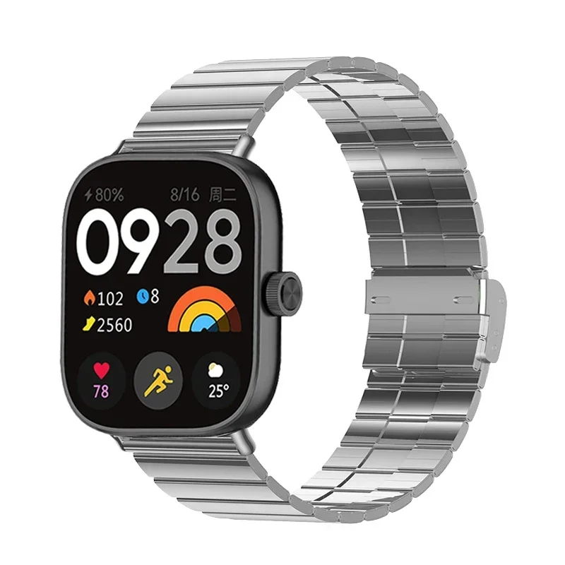 Metal Strap for Redmi Watch 4 Stainless Steel Watchband for Xiaomi Mi Band 9 Pro Bracelet for xiaomi band 8pro Wristband Correas