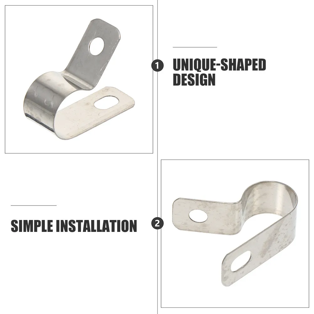 50Pcs Thick R Shape Cable Clamps Sturdy Wire Clips for Cord Management Home Office Electrical Wire Fixing Electrical Cord Clips
