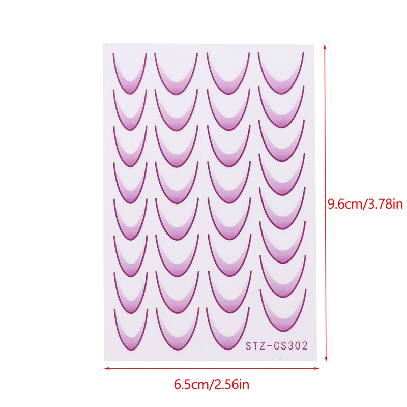 Zurück Kleber 3D Gradienten Französisch Linie Nagel Aufkleber Streifen Linien Sliders Selbst-klebe Ail Tipps Nagel Aufkleber DIY maniküre Werkzeug