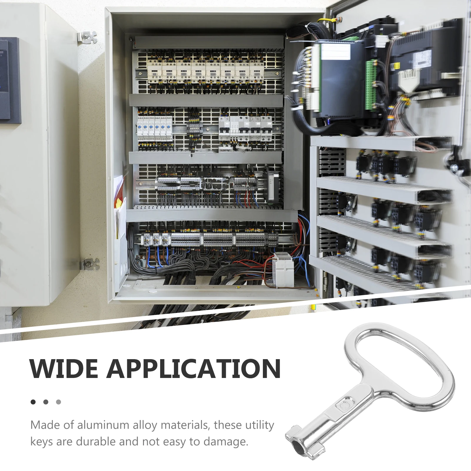 6pcs Electric Aluminum Meter Box Wrench Water Utility Key Meter Gas Radiator Utility Key Plumbing Tool Cabinet