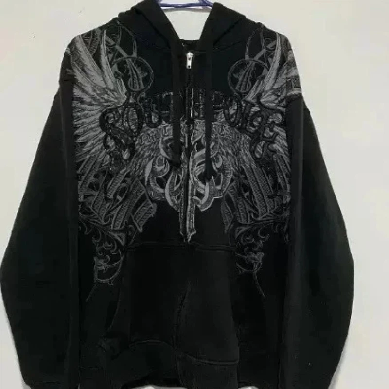 American Clothing Hoodie New Hoodie Youth Zipper Cardigan Fashionable Sports Loose Hoodie Hip-hop Style Unisex Couple Clothing