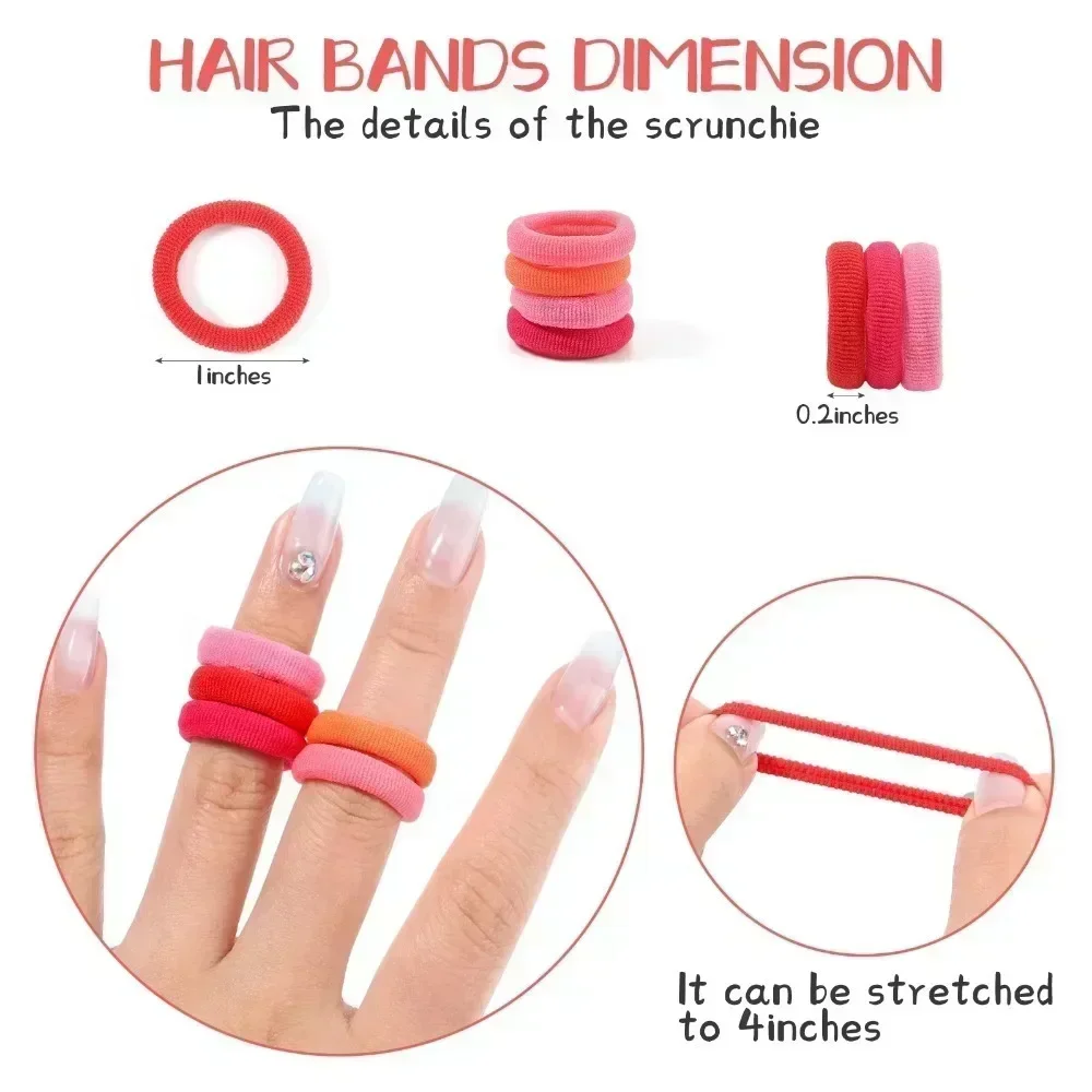 20/50/100Pcs Elastic HairBands Girls Hair Accessories Mini Colorful Nylon Headband Kids Ponytail Holder Scrunchie Ornaments Gift