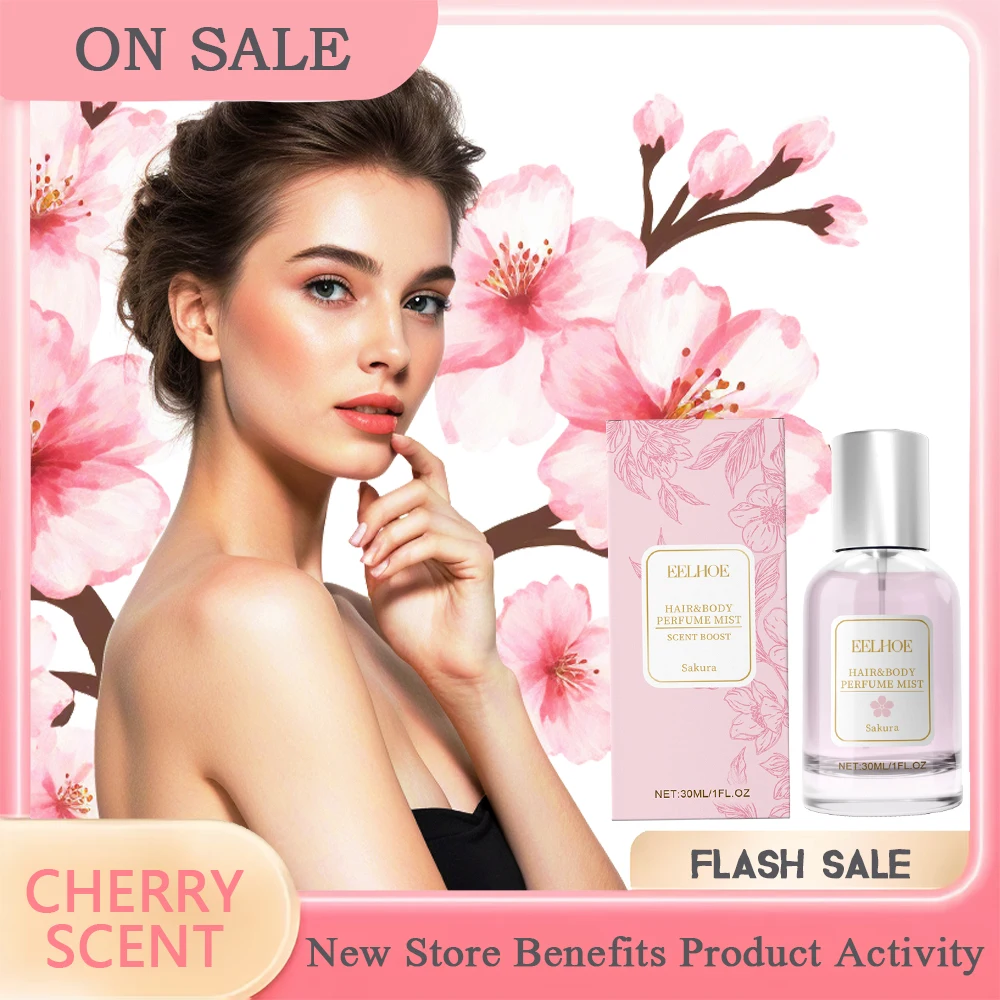 Cherry Blossom Body Hair Sakura Perfume Spray Pink Light Fresh Dating Atmosphere Natural Niche Perfume Spray