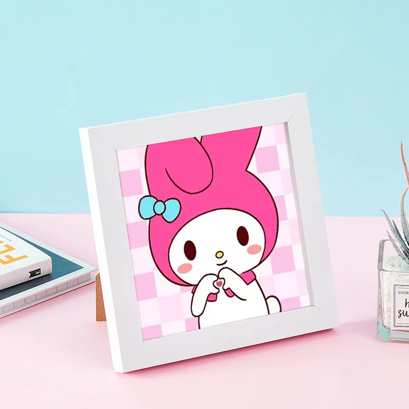 Cartoon Diamond Painting DIY Children's Handmade Diamond Sticker with Frame Kuromi Melody Birthday Gift Diamond Embroidery