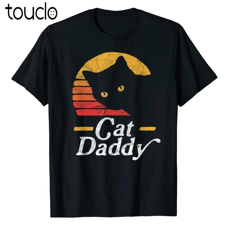 Cat Daddy Vintage Eighties Style Cat Retro Distressed T-Shirt unisex