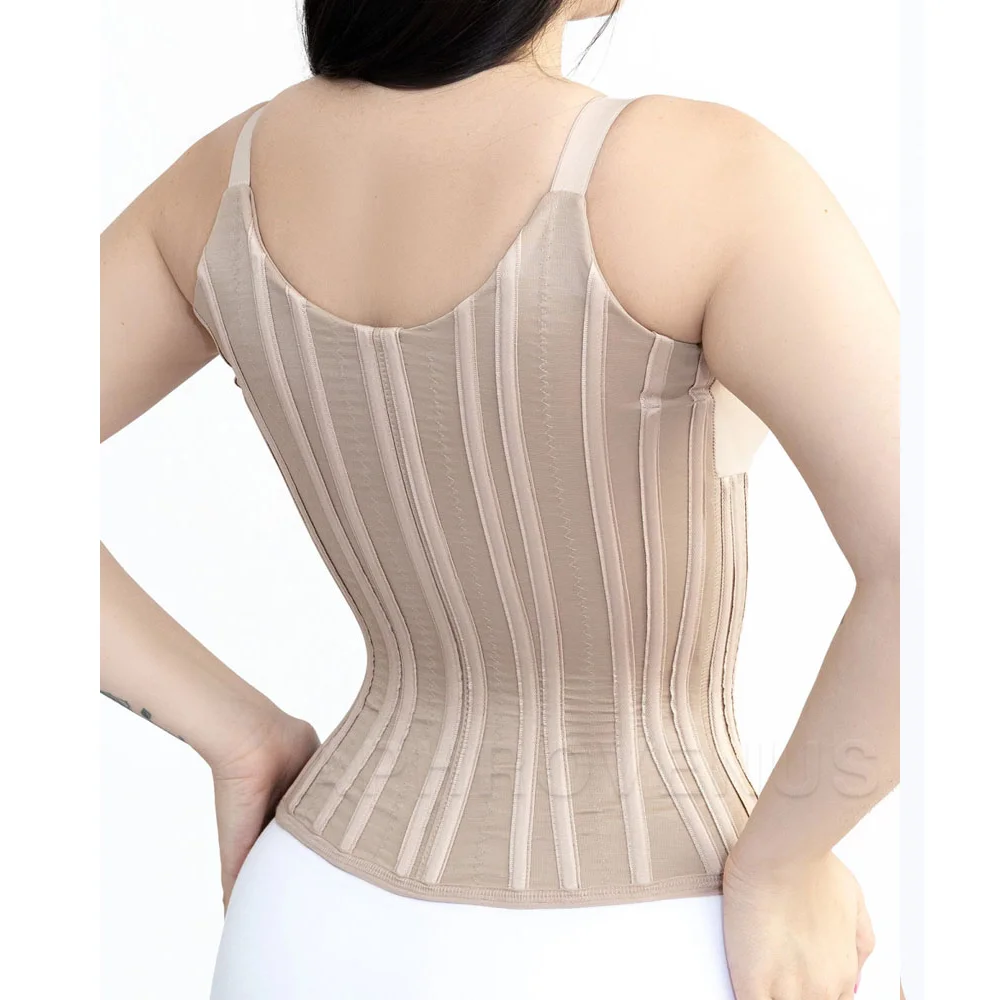 Fajas Colombianas High Compression Thin Shoulder Straps Tops with Bones &Hook-eyes Posture Correcting Shaper Corset  Shapewear