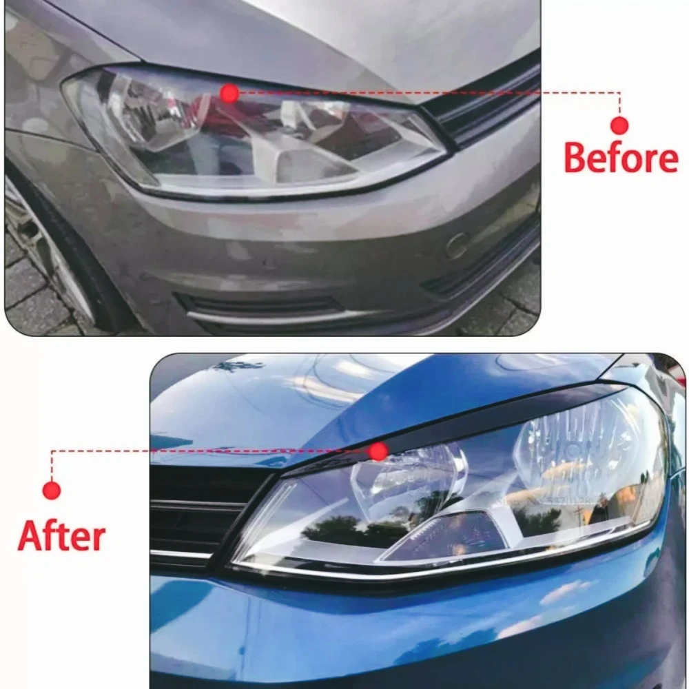 Faros, cejas, párpados, pegatinas embellecedoras, cubierta para Volkswagen VW Golf 7 MK7 GTI R Rline, accesorios  estilo  coche