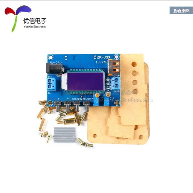 ZK-J3X 3aвысокоточный Регулируемый понижающий модуль постоянного тока с постоянным напряжением и дисплеем емкости ЖК-дисплея
