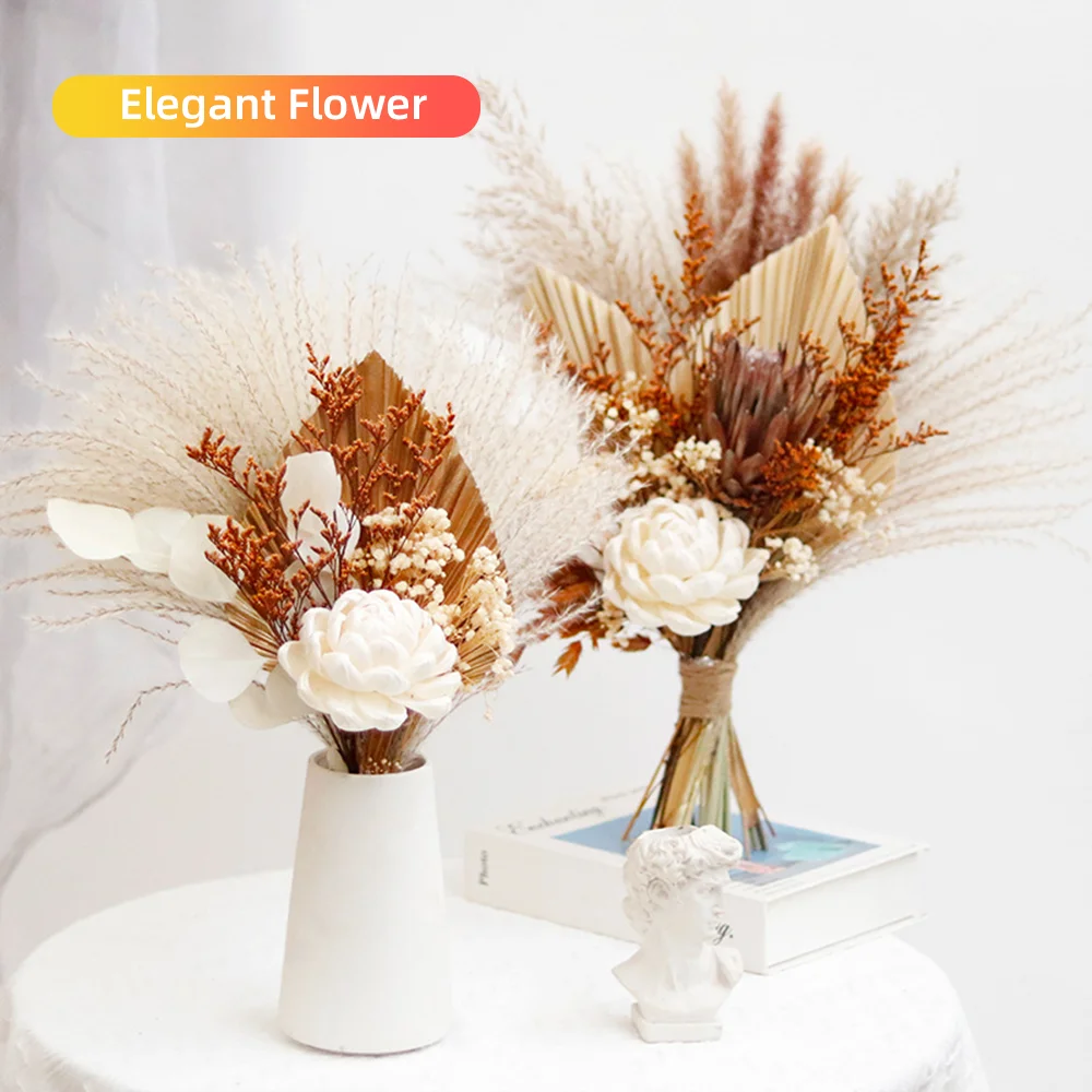 

Real Natural Dried Flowers Country Home Decoration Dry Flowers Reed for Wedding Party Centerpieces Tables Scene Shoot Ornaments