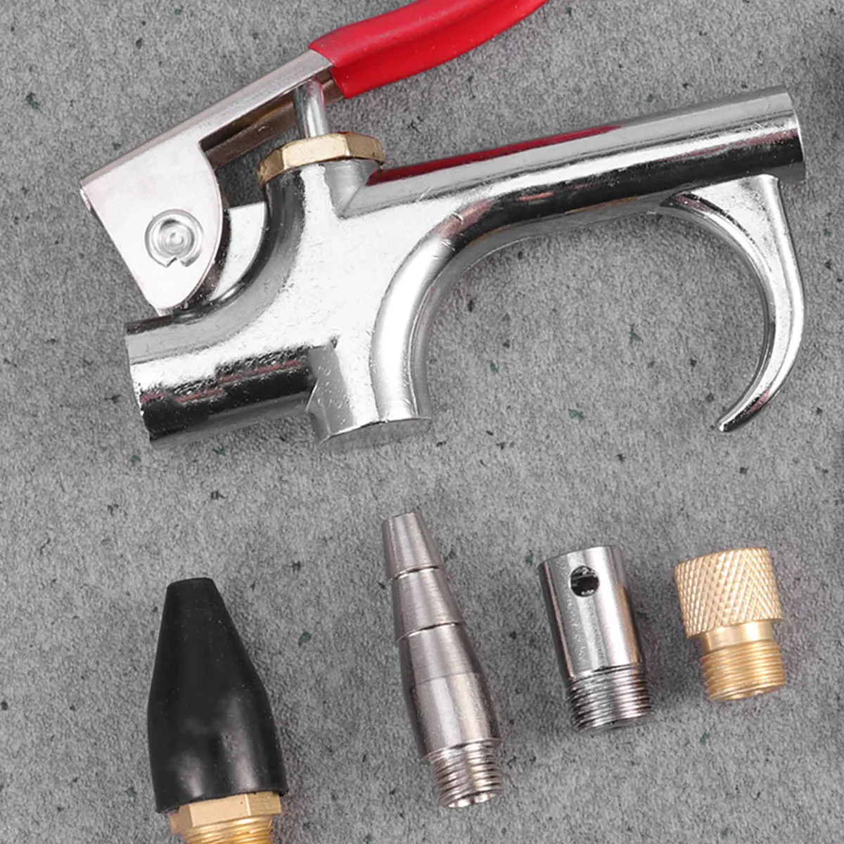 7Pcs Zink-legierung Luft Kompressor Blasen Kit Luft Blasen Staub Entfernen Werkzeug für Werkzeuge Auto Innen Reinigung Staub Entfernen