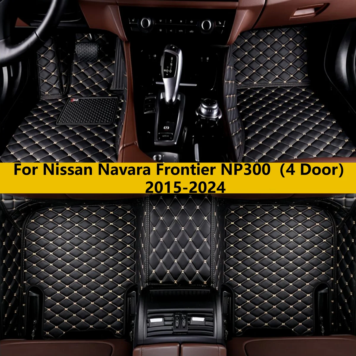 

Car Floor Mats Fits For Nissan Navara Frontier NP300（4 Door）2015 2016 2017 2018 2019 2020 2021 2022 2023 2024 Auto Carpet Pads