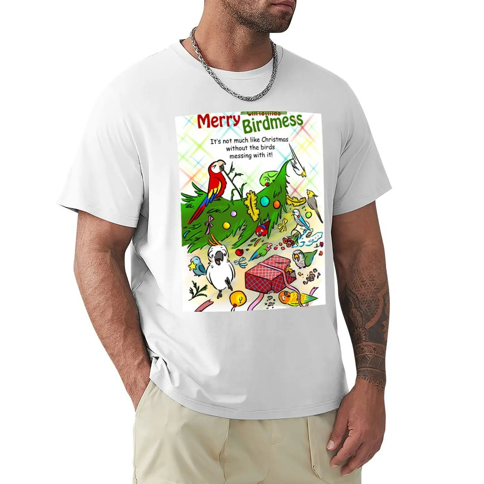 

Merry birdmess T-Shirt animal prinfor boys boys whites mens graphic t-shirts