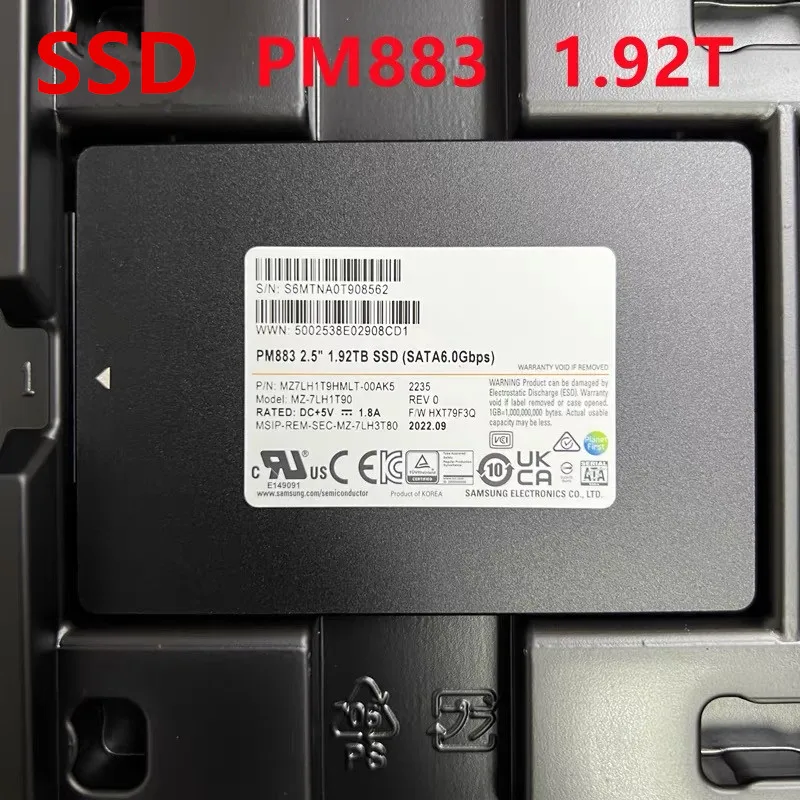 Original para Samsung PM883 3.84T 1.92T 960G empresa SSD SATA de 2,5 polegadas