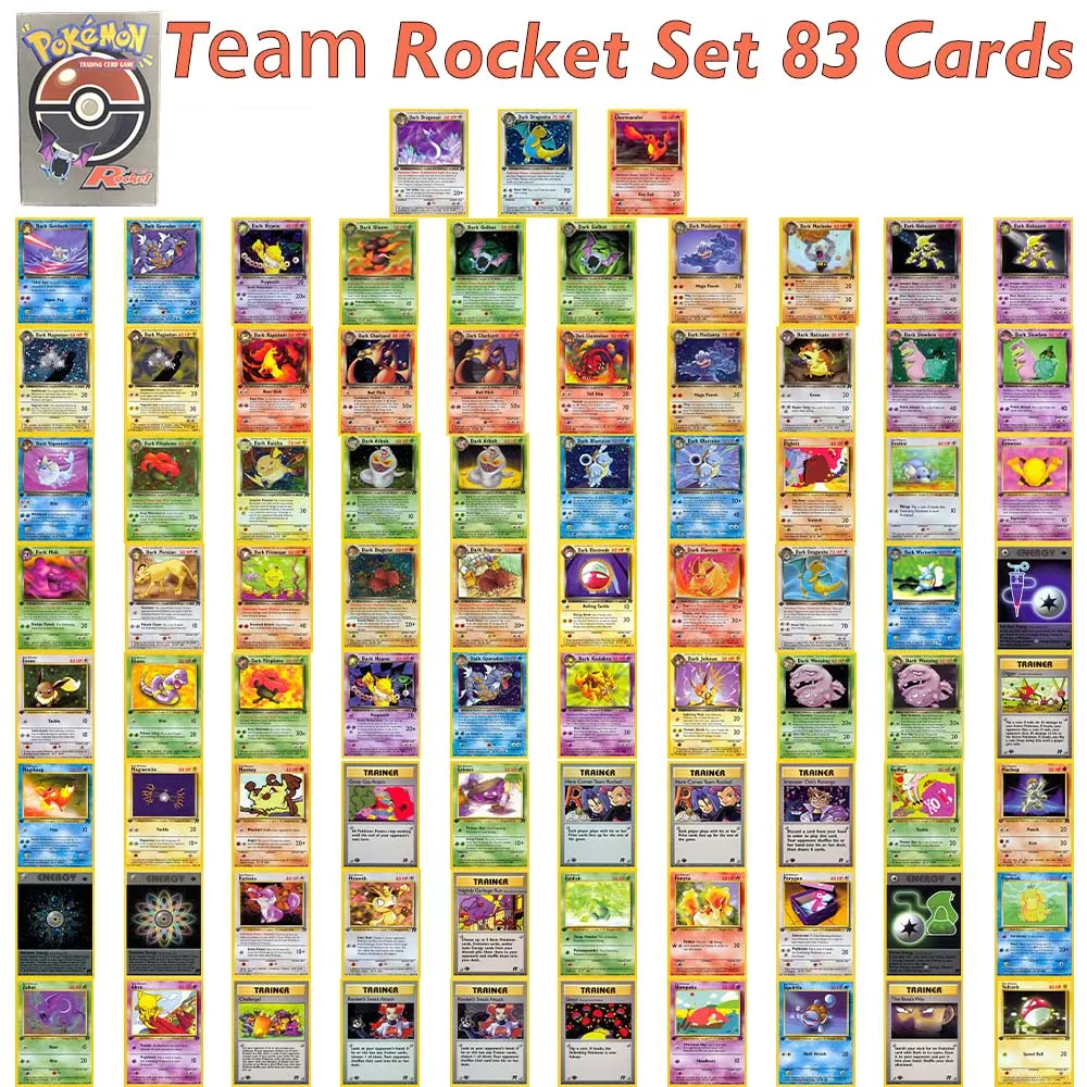 PKM مجموعة كاملة من البطاقات مجموعة قاعدة كلاسيكية 2 فريق الغابة الأحفوري صاروخ Charizard ألعاب لوحة الطاقة بطاقات PROXY مجموعة كاملة من الألعاب الهدايا #6