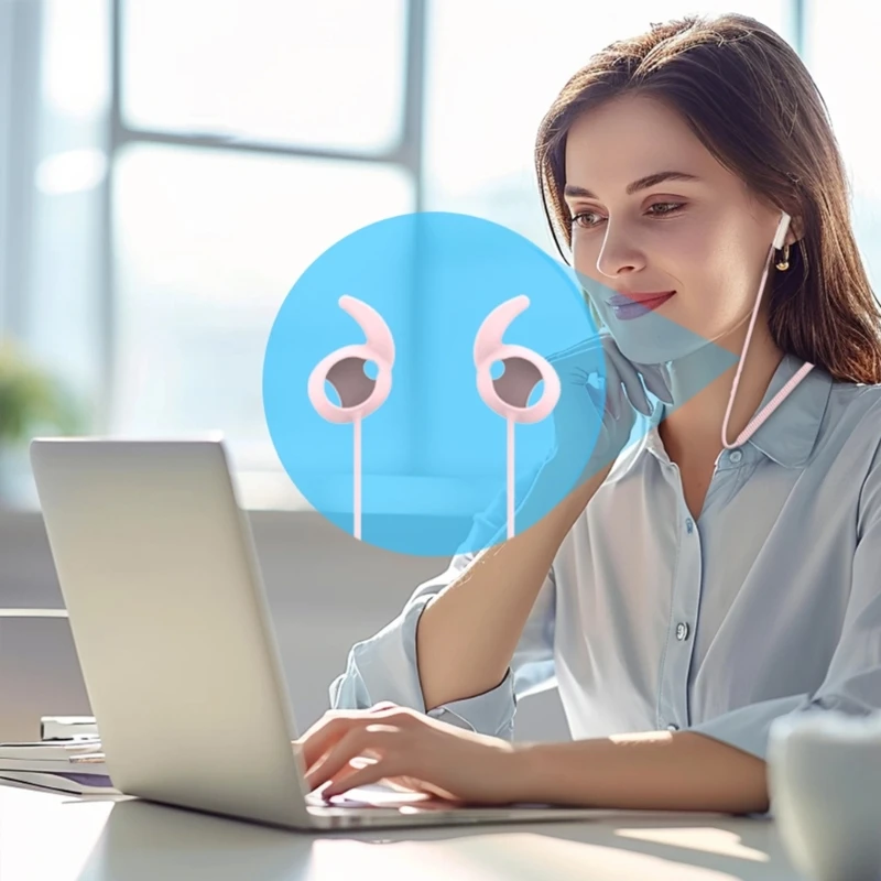 M17B عدم الانزلاق سماعة سيليكون الرقبة حزام ياربود الحبل الرقبة الحبل لسماعة الأذن