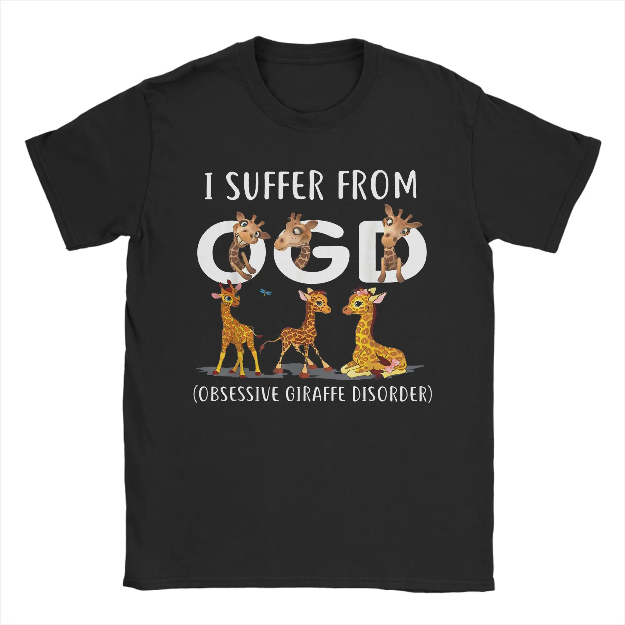 I Suffer From OGD Obsessive Giraffe Disorder Cute Giraffe T-Shirt T Shirts Short Sleeves Tshirt Summer Cotton O-Neck Tees