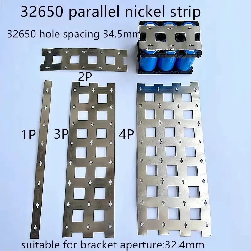 32650 Lithium Battery High Current Connecting Plate Nickel Strip Sheet Bolt Cell Fixing Bracket for Battery Management System