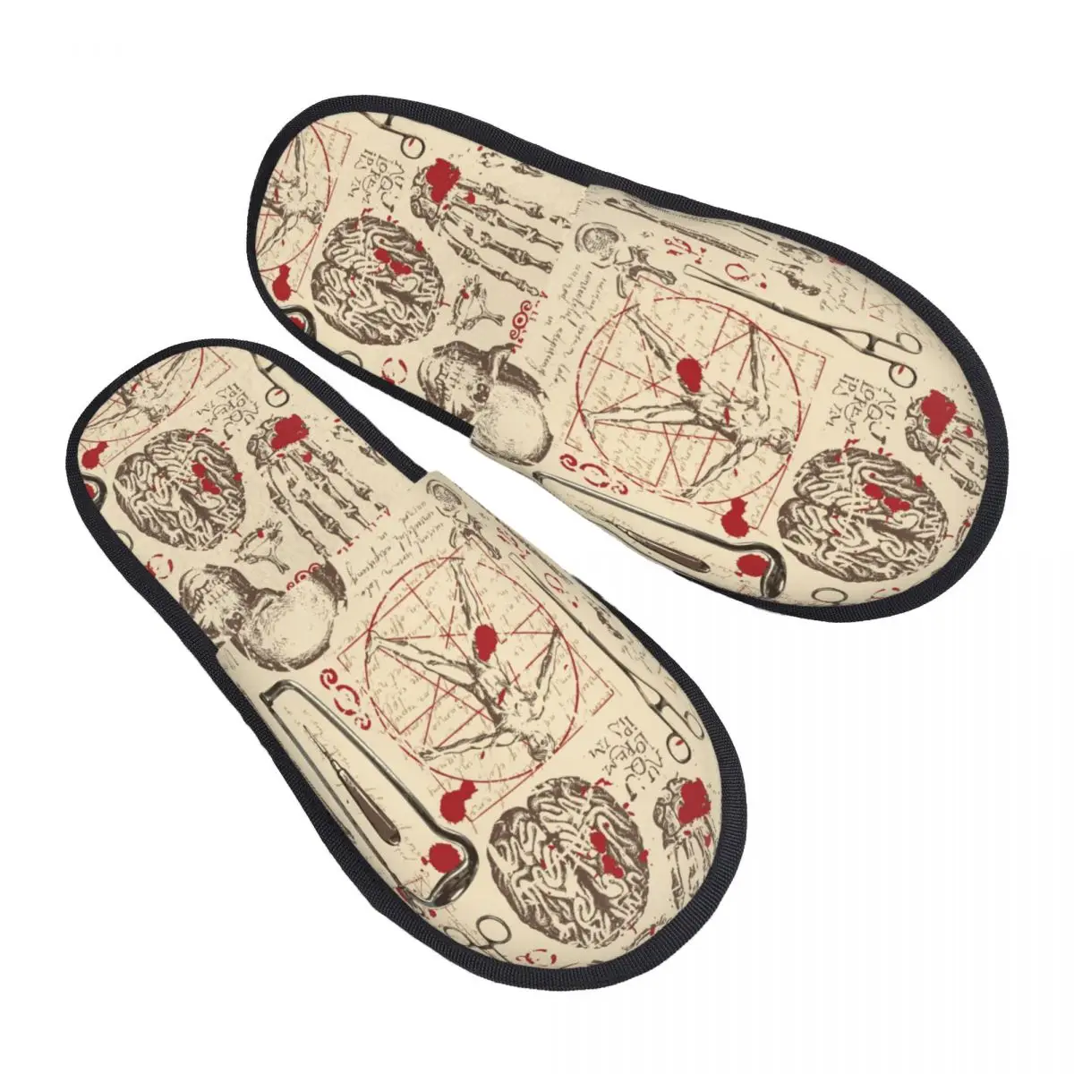 شباشب ضيوف بنمط التشريح الطبي للنساء في الفنادق أحذية منزلية مطبوعة حسب الطلب #1