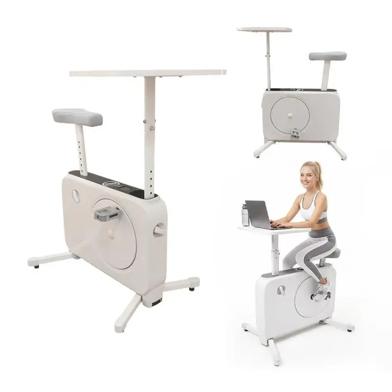 Custom Silent Magnetic Exercise Bike with Desk for Daily Workout and Muscle Training