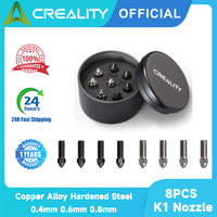 CREALITY 8PCS K1 Nozzle Kit Copper Alloy Hardened Steel 600mm/s High-speed Printing for K1 / K1 Max / CR-10SE / Ender-3 V3 KE