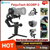 FeiyuTech SCORP 2 Camera Gimbal Stabilizer Built-in AI Tracker Upgrade Joystick Touch Screen for Mirrorless DSLR Camera