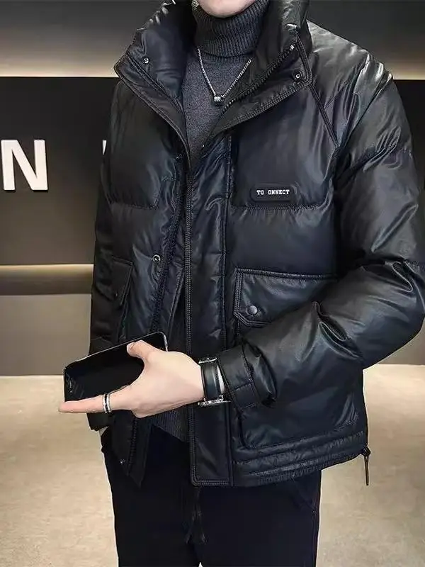 

Lightweight Thiened Stand Collar ort down Jaet for Men Winter Faionable Youthful Warm Windproof Outerwear Coat