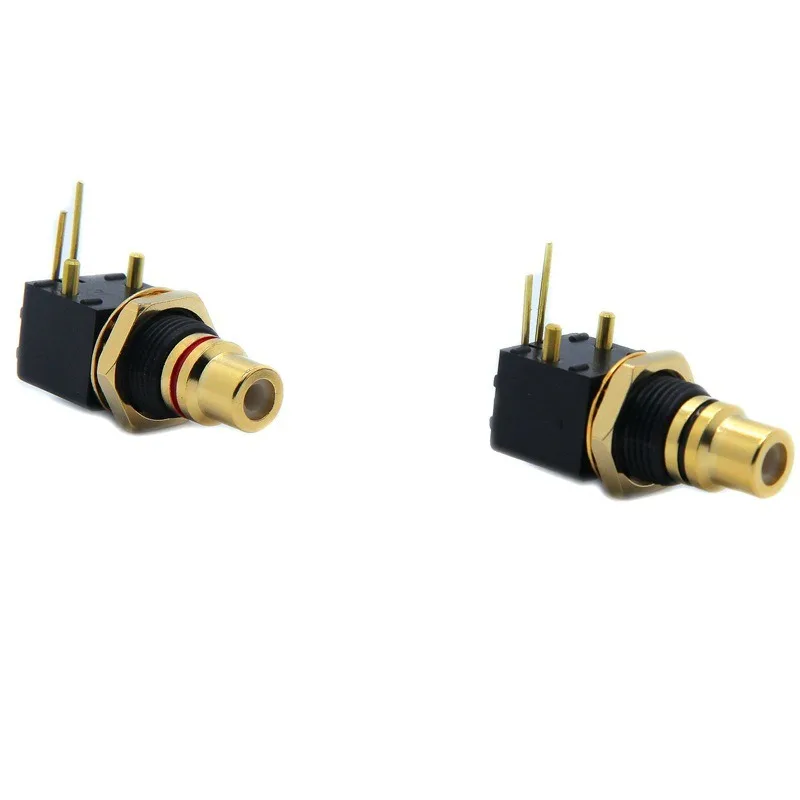 For PCB Board Lotus Mother Seat  Pure Copper Gold-plated RCA Seat DAC Decoder Coaxial  Fever Audio 10pcs