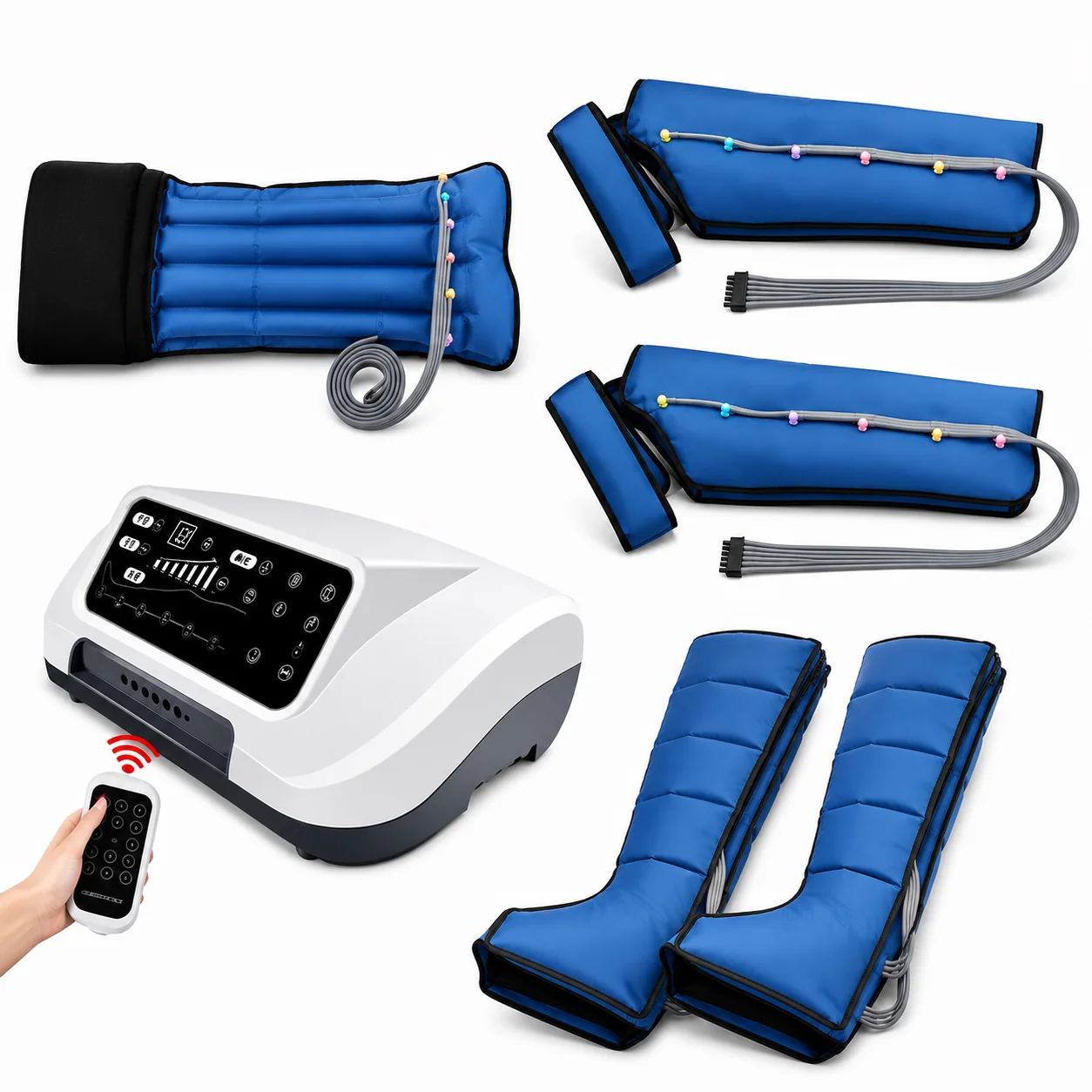 Air Compression Leg Recovery System Compression Massage Therapy  Foot and Leg Recovery Boots Improved Circulation for Athlete