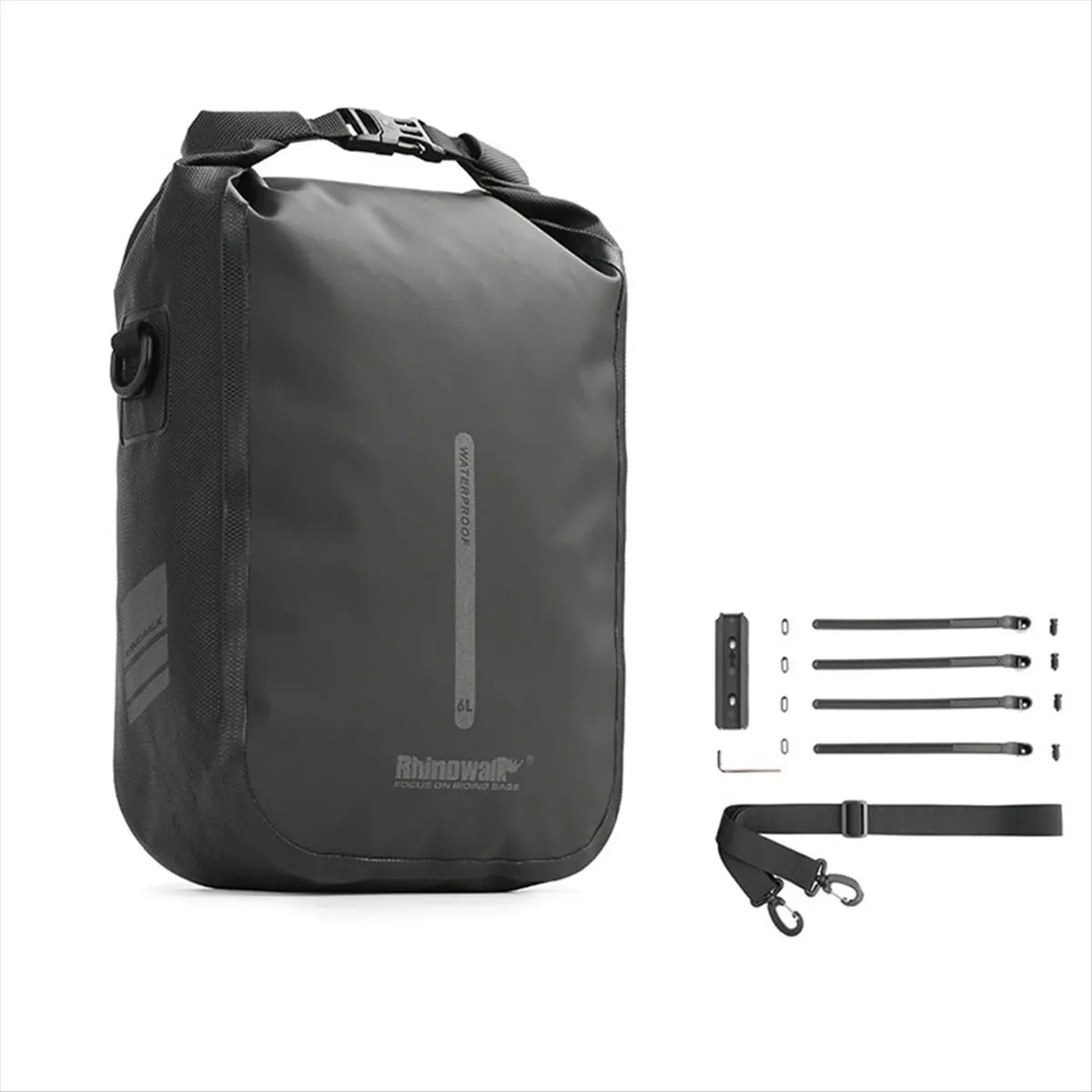 Super Rhinowalk Bike Front Fork Bag Waterproof Quick Release Bag for Road Bike Scooter Cycling Shoulder Bag Storage Bag 6L