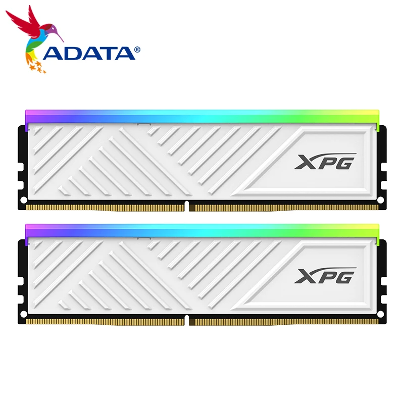 ADATA Memory Ram DDR4 XPG D35G RGB 3200MHz 3600MHz 8GB 16GB 2PCS 288-PIN SDRAM Longyao Black White Memory Ram DDR4 for Desktop