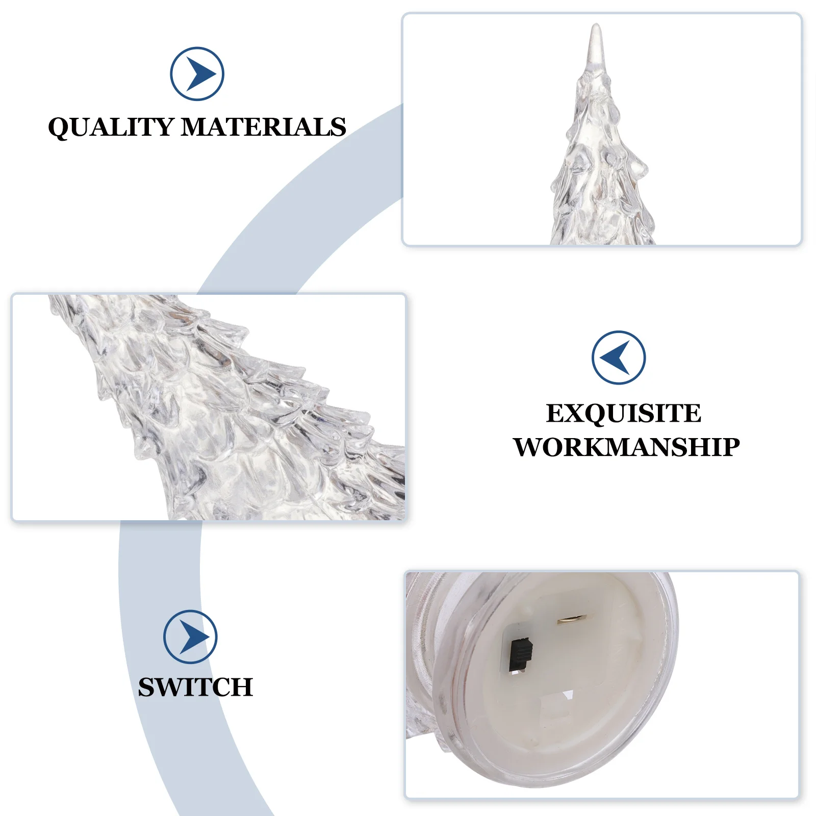 6 stücke Weihnachten Baum Kleine Nacht Lichter Bunte Acryl Tisch Dekor Für Home Party Urlaub Geschenk Lampe Desktop Dekoration Nacht