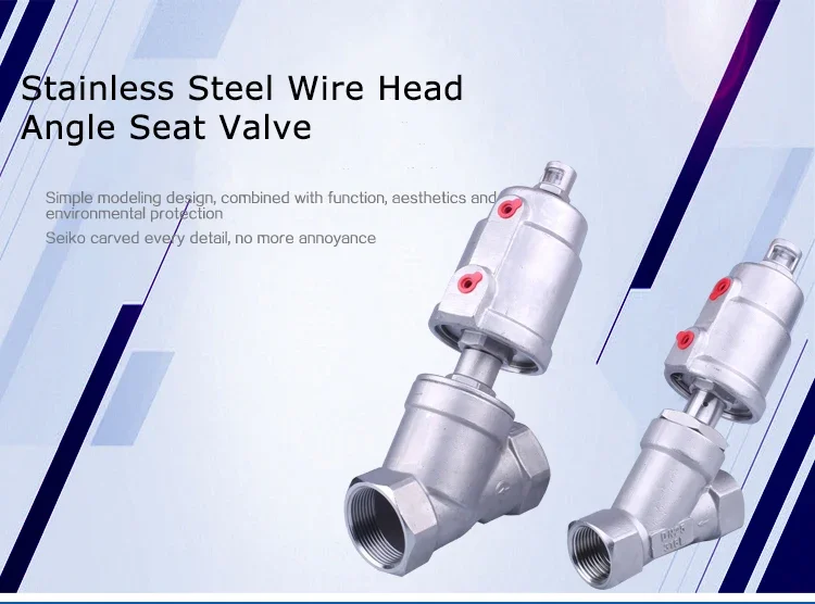 Detalle 3 de Electroválvula DN Series High Temperature And Corrosion Resistant Steam Pneumatic Valve Y Type Internal Thread Angle Seat Valve. Agua y vapor