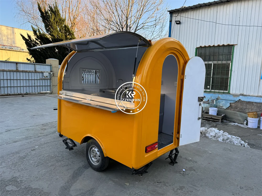 

Concession Food Truck Trailer Mobile Coffee Pizza Kiosk With Catering Equipments Customize Fast Food Cart