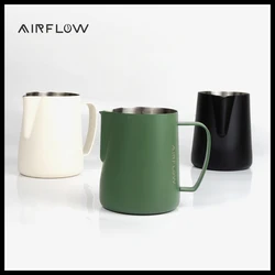 AIRFLOW 400ML 600ML Milk Pitcher With Scale Stainless Steel Milk Frother Jug Latte Art Pitcher Espresso Steaming Cappuccino Cup