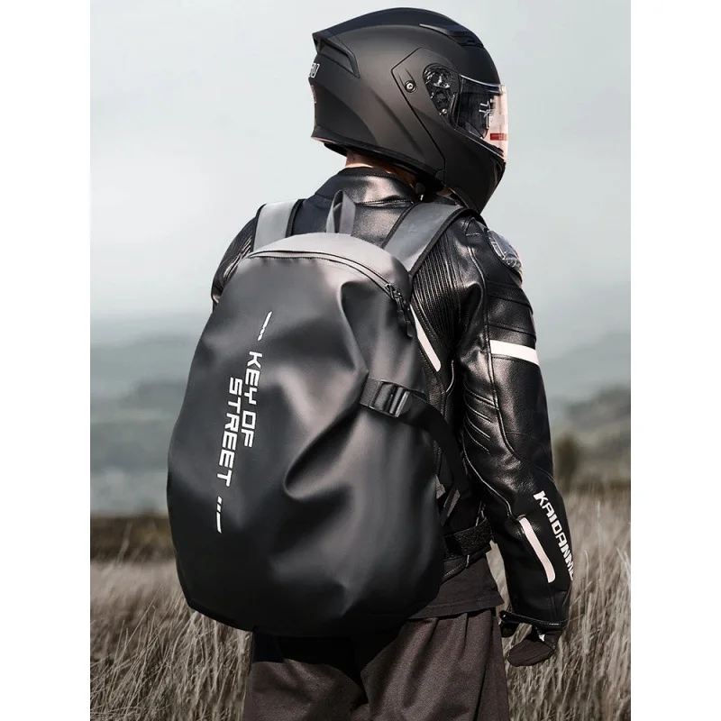 Bolsa de casco de motocicleta para hombre, bolso de gran capacidad, impermeable, Equipo de Motocicleta, mochila de hombro para montar en bicicleta