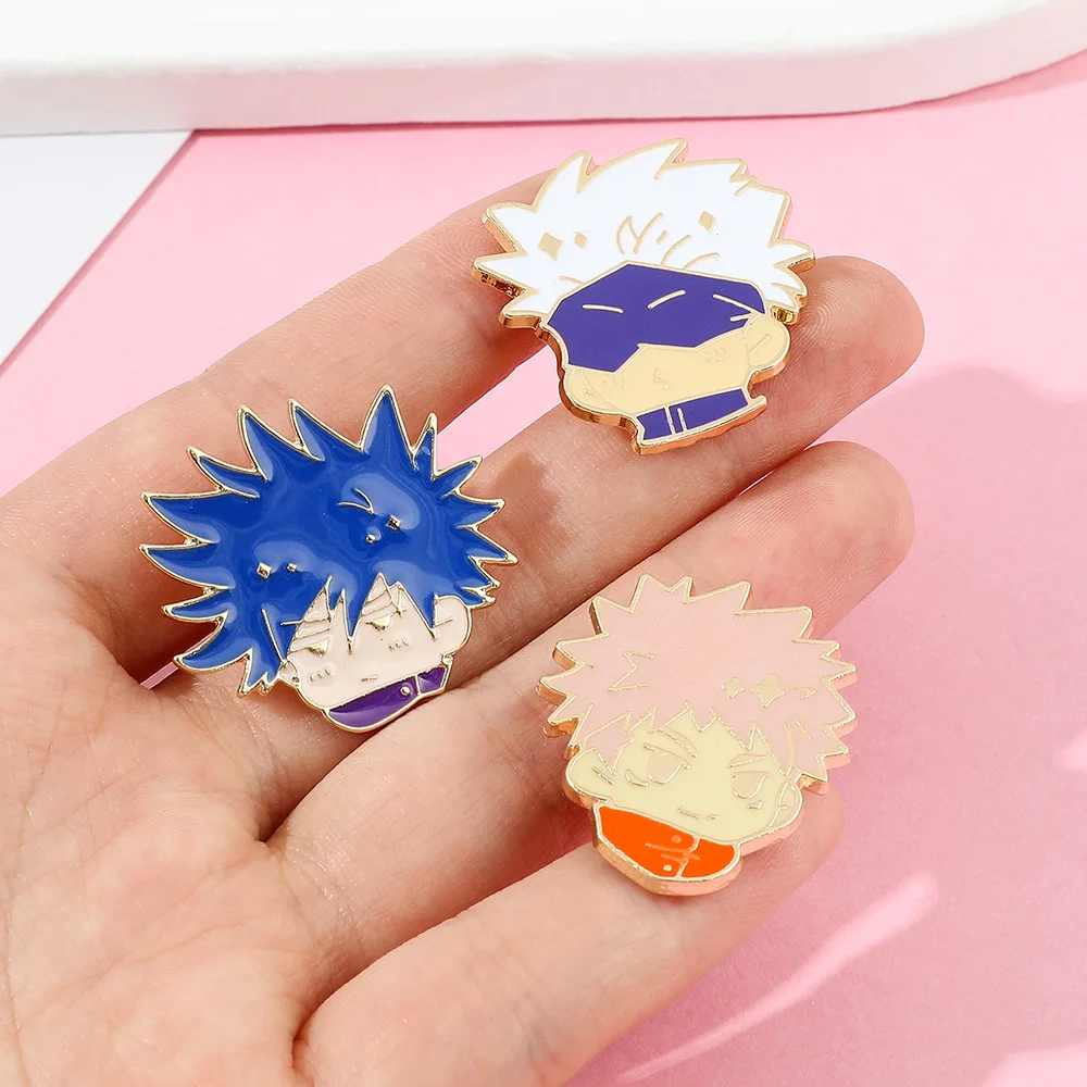 

Cartoon Anime Jujutsu Kaisen Hard Enamel Pin Yuji Itadori Fushiguro Megumi Gojo Satoru Cute Character Badges Metal Jewelry Gift