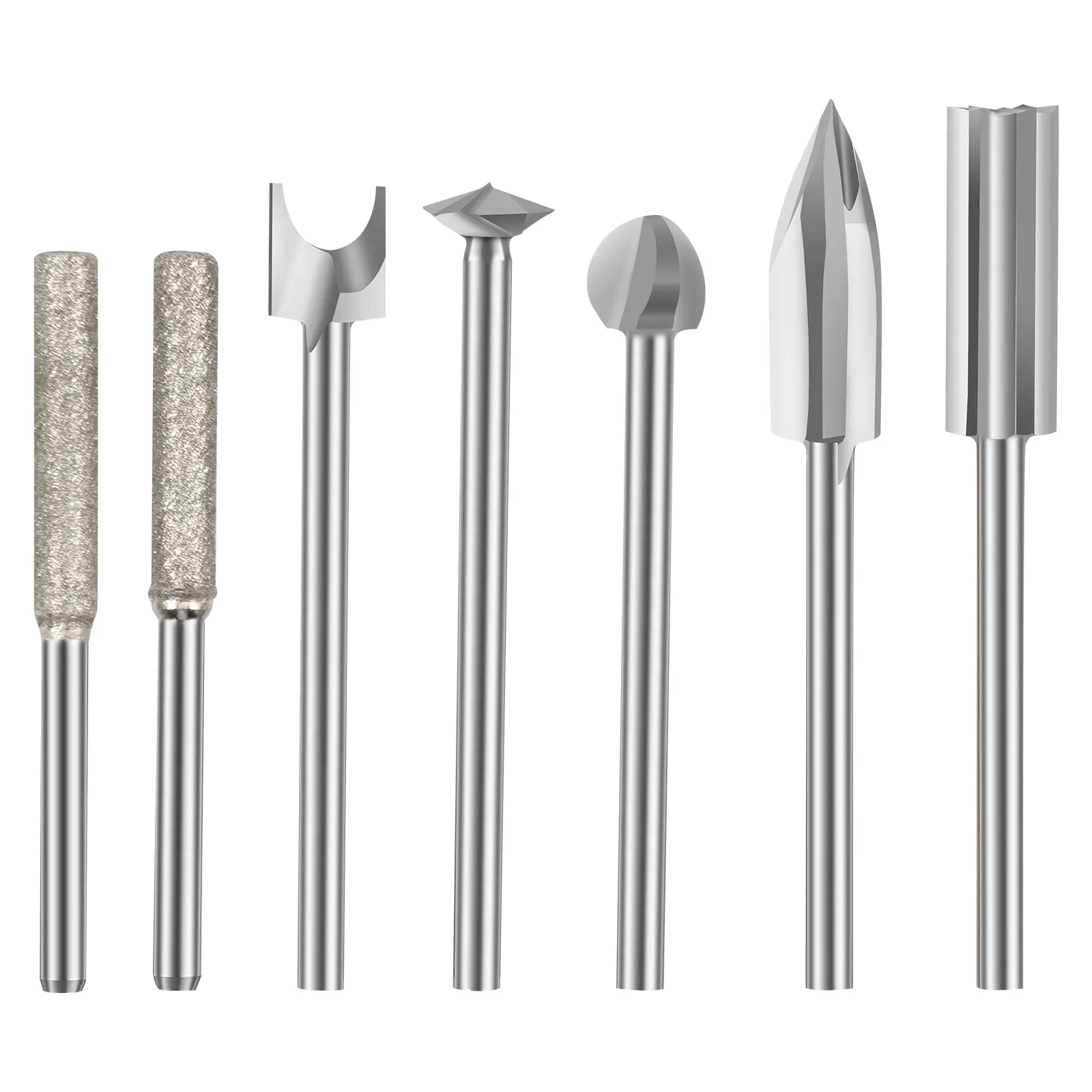 

Wood Carving Drill Bits Set for Dremel Rotary Tool with 0.11” Shank for DIY Carving Drilling Micro Sculpture Wood Carving